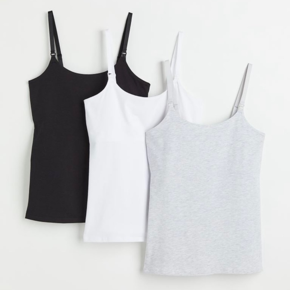 NWT H&M Mama 3-pack nursing tank tops, size XXL